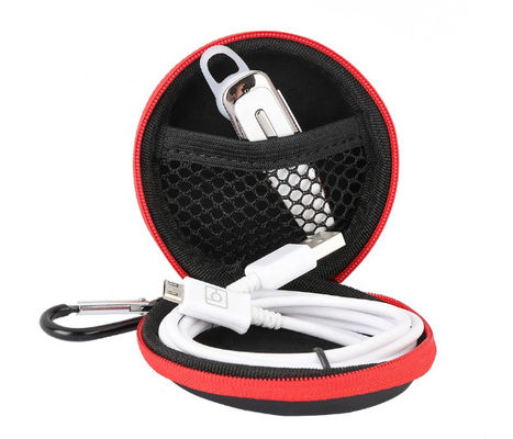 OEM กันน้ำ Zipper EVA หูฟังเคส 1680D โพลีเอสเตอร์กันกลิ่น