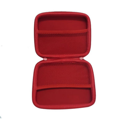 สีแดง EVA กระเป๋าจัดระเบียบอิเล็กทรอนิกส์ 30X16X3 ซม. ปิดซิป