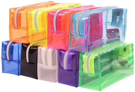 กระเป๋าใส่ปากกาใส EVA กล่องดินสอพลาสติกแข็ง Pvc พร้อมช่อง