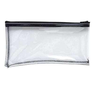 กระเป๋าธนาคาร PVC ซิปเปอร์ใส กระเป๋าฝากเงินกันน้ํา ขนาดที่กําหนดเอง