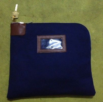 ODM OEM Canvas 11X6inch Zippered Bank Deposit Bags With 2 Keys Canvas Locking Zipper Bank Deposit Bag With PVC Pocket With 2 Keys ซิปเปอร์แบงค์แบงค์แบงค์แบงค์แบงค์แบงค์