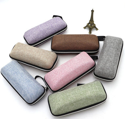กระเป๋าใส่ Hard Shell แบบซิป PU Velvet สำหรับใส่แว่นตา