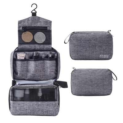 กระเป๋าเดินทางผ้าโพลีเอสเตอร์ 600D Travel Wash Bag ที่เก็บเครื่องสำอางพร้อมซับใน 210D