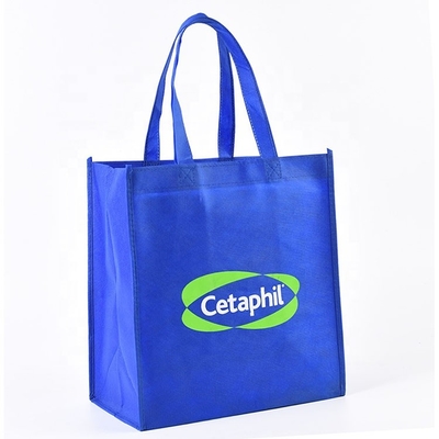 ถุงช้อปปิ้งผ้าไม่ทอแบบใช้ซ้ำได้ Tote Grocery Bag 100-160gsm