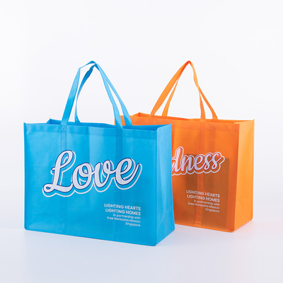 ถุงช้อปปิ้งผ้าไม่ทอรีไซเคิล Tote นำกลับมาใช้ใหม่ได้พร้อมโลโก้